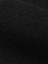 MARSEILLE - ZWART MERINO HALFRITS TRUI